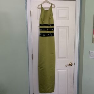 Rimini Olive Green Halter Special Occassion Dress
